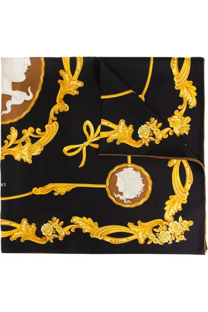 VERSACE Fular Cameo grande de seda