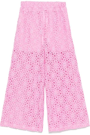 MISS GRANT Pantalones con encaje floral