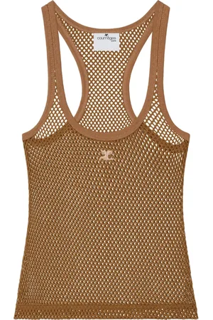 Courrèges Top sin mangas estilo scuba