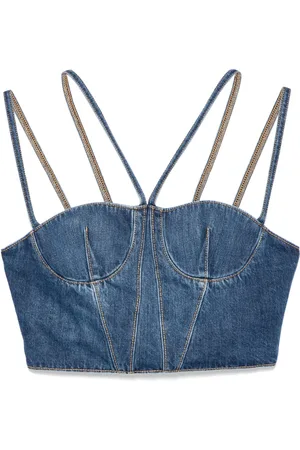 Nensi Dojaka Top vaquero tipo bustier