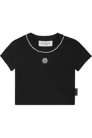 Philipp Plein Camiseta con detalles de cristal
