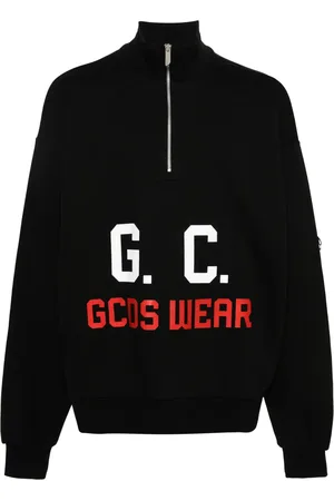 GCDS Sudadera con media cremallera y logo