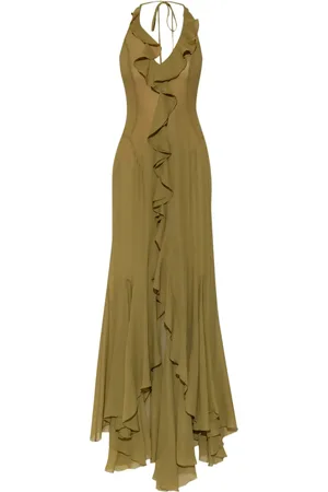 MISBHV Vestido midi con detalle de volantes