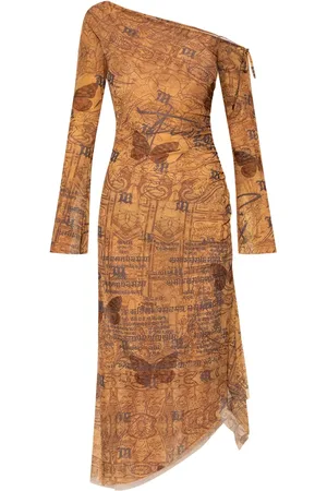 MISBHV Vestido midi con motivo abstracto