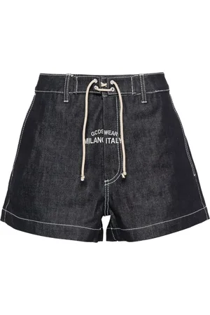 GCDS Pantalones vaqueros cortos con logo bordado