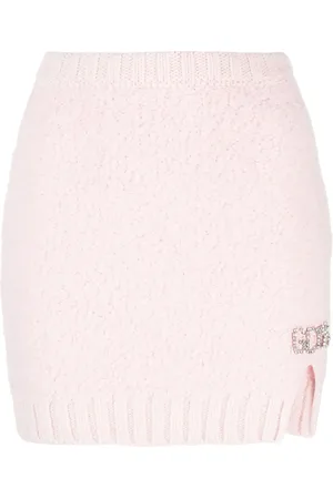 GCDS Minifalda Hairy con placa del logo