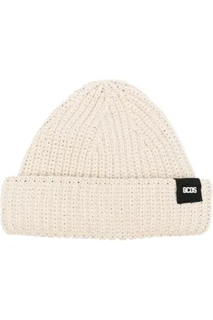 GCDS Gorro de canalé con parche del logo