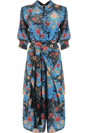 Farm Rio Vestido midi Arabesque