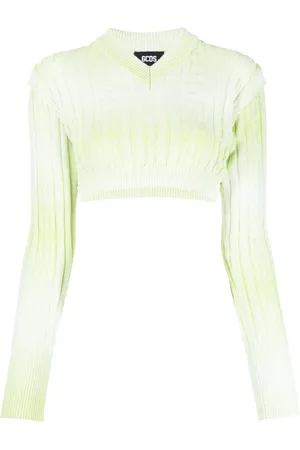 GCDS Top corto Braids con efecto envejecido