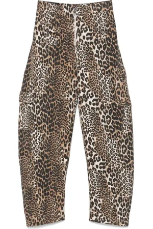 Ganni Pantalones con estampado de leopardo