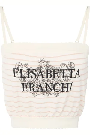 Elisabetta Franchi Top de tirantes con logo