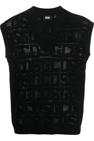 GCDS Chaleco de macramé con monograma