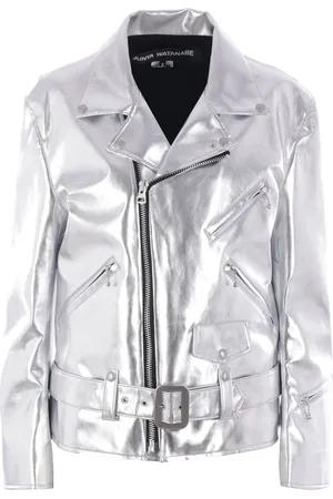 JUNYA WATANABE Chaqueta biker metalizada
