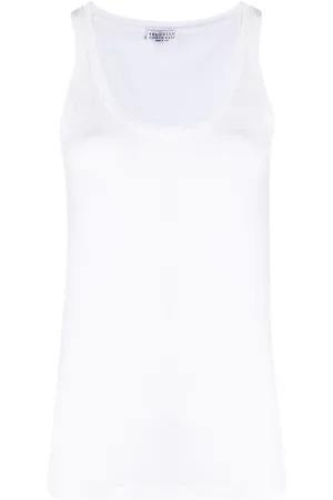 Brunello Cucinelli Top largo con corte slim