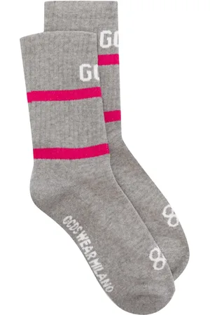 GCDS Calcetines de canalé con logo