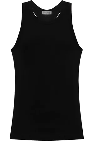 YOHJI YAMAMOTO Top de tirantes con cuello redondo