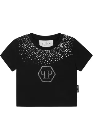 Philipp Plein Camiseta corta Hexagon Strass