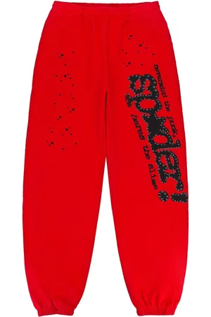 Sp5der Pantalones de chándal Punk V2 Red