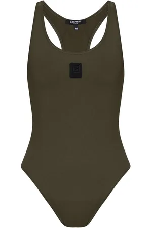 Balmain Bañador con parche del logo