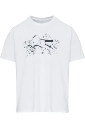 Maison Margiela Camiseta con ilustración estampada