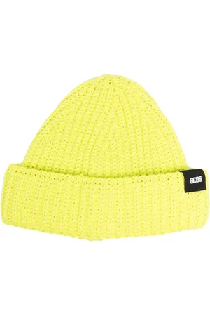 GCDS Gorro de canalé con parche del logo