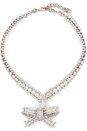 Alessandra Rich Collar con colgante de lazo