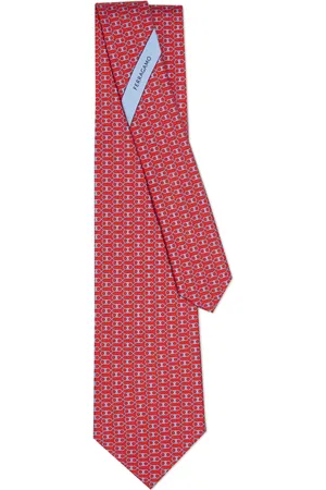Salvatore Ferragamo Corbata con estampado Gancini