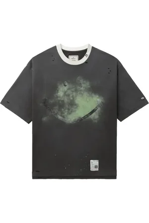 Maison Mihara Yasuhiro Camiseta con efecto envejecido