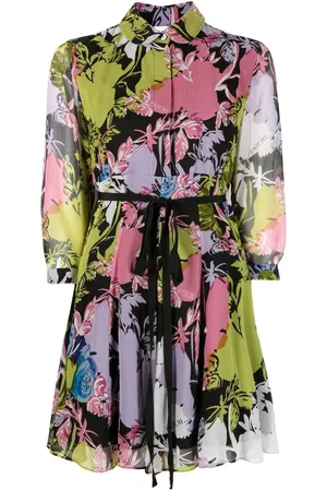 Patou Vestido camisero con estampado floral