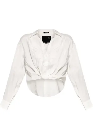 R13 Camisa con detalle fruncido
