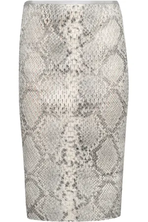 Alexander Wang Falda de tubo con estampado de serpiente