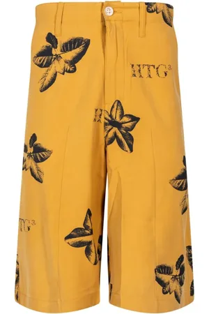 HONOR THE GIFT Bermudas Tobacco con estampado floral