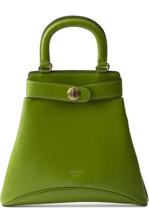 Prada Bolso shopper de piel con sello del logo