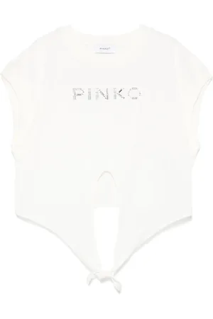 Pinko Camiseta con logo de apliques