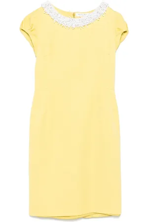 Dior Vestido midi con aplique de cuentas 2009