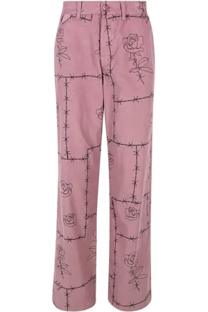 HONOR THE GIFT Pantalones estampados con pinzas