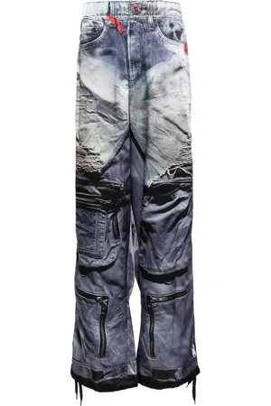 Maison Mihara Yasuhiro Pantalones con estampado Trompe-l