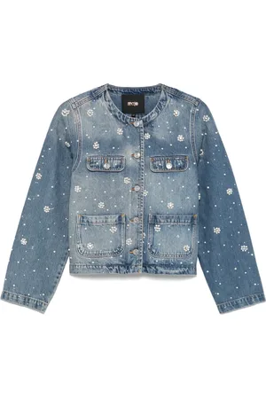 Maje Chaqueta vaquera con detalle de cristales