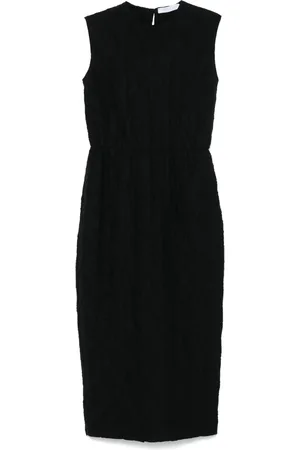 Harris Wharf London Vestido midi fruncido