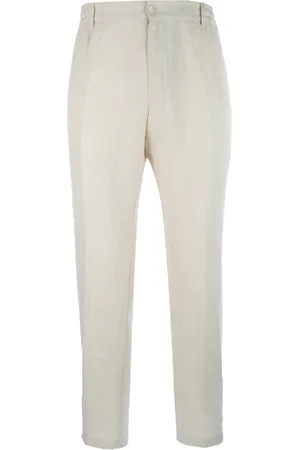 CRUNA Pantalones rectos con pinzas