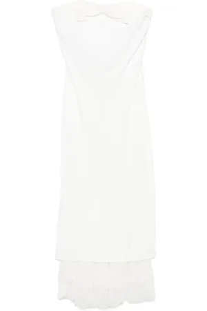 Alessandra Rich Vestido midi con detalle de lazo