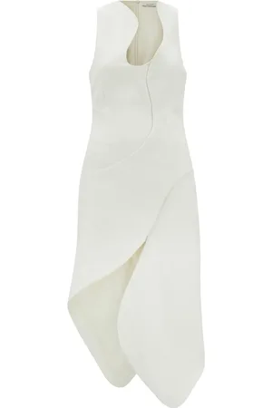 Salvatore Ferragamo Vestido midi asimétrico