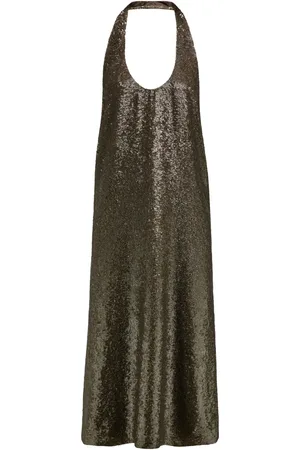Salvatore Ferragamo Vestido midi con lentejuelas