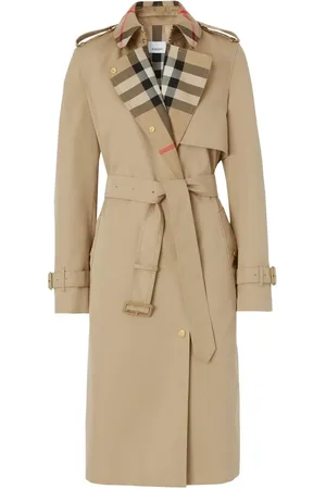 Burberry Gabardina Exaggerated con panel a cuadros