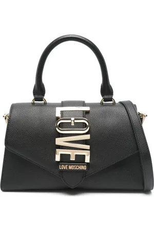 Moschino Bolso shopper con placa del logo