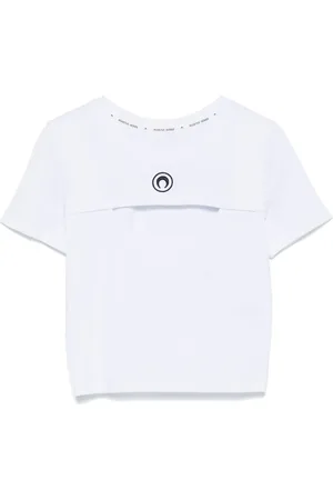Marine Serre Camiseta con logo de luna