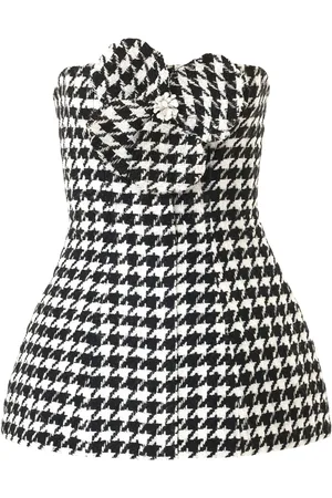 Carolina Herrera Top con motivo pied de poule