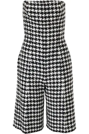 Carolina Herrera Mono corto con motivo pied de poule