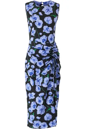 Carolina Herrera Vestido midi con estampado floral