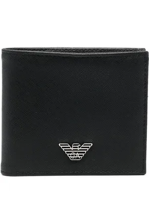 Emporio Armani Cartera plegable con placa del logo